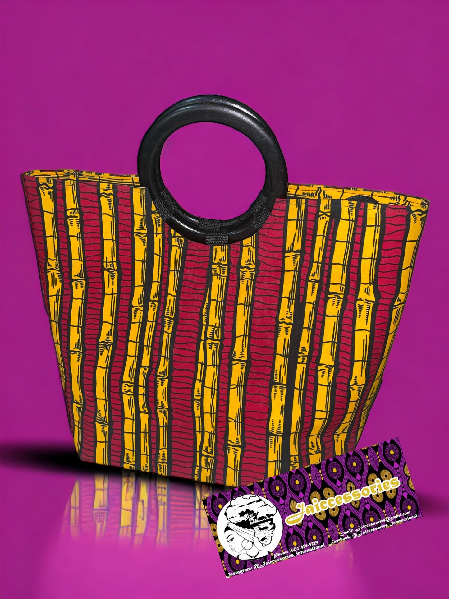 Purse Set - Yellow and Red Bamboo