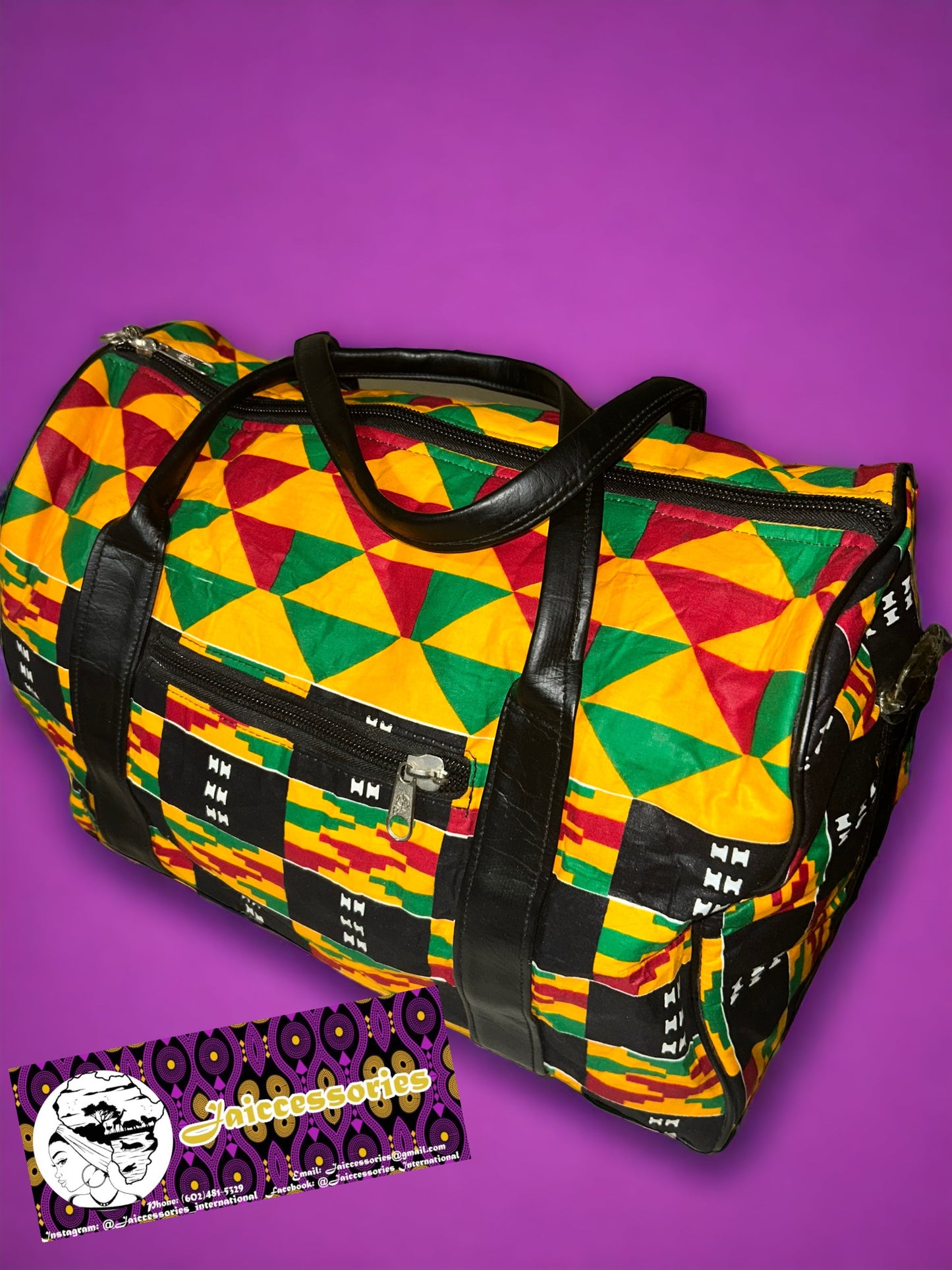 Travel Bag - Kente Diamond Pattern