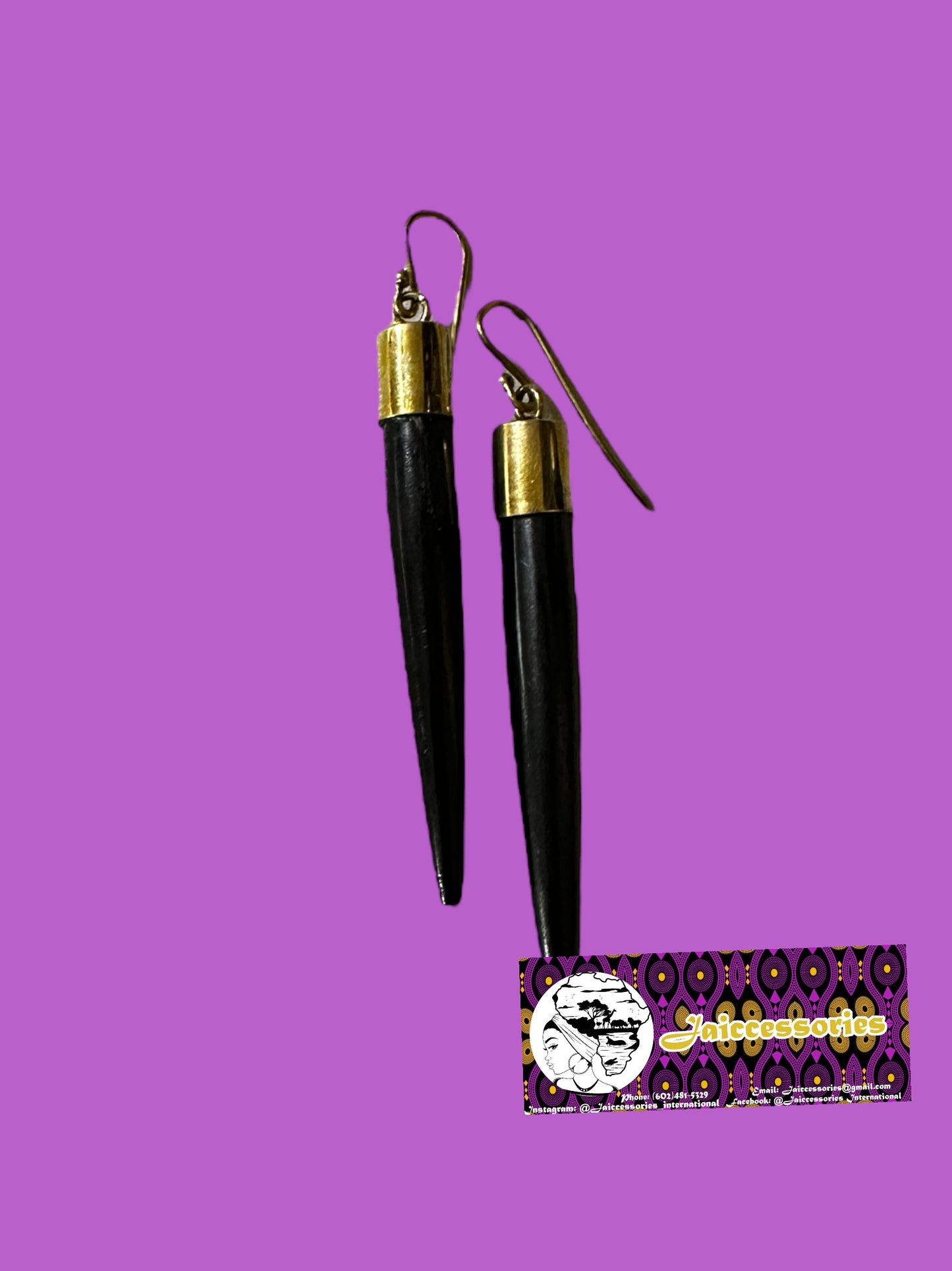 Tusk Earrings Black