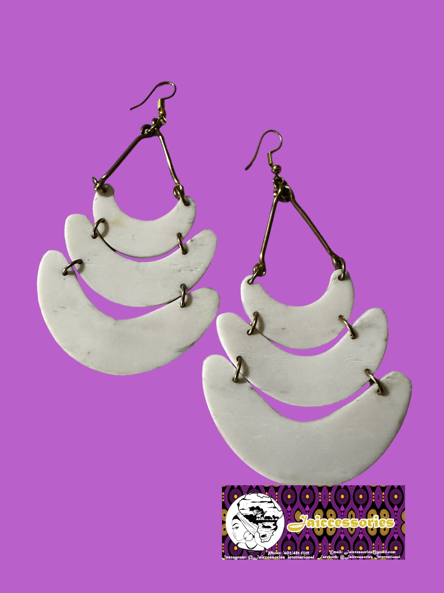 White Stone Earrings