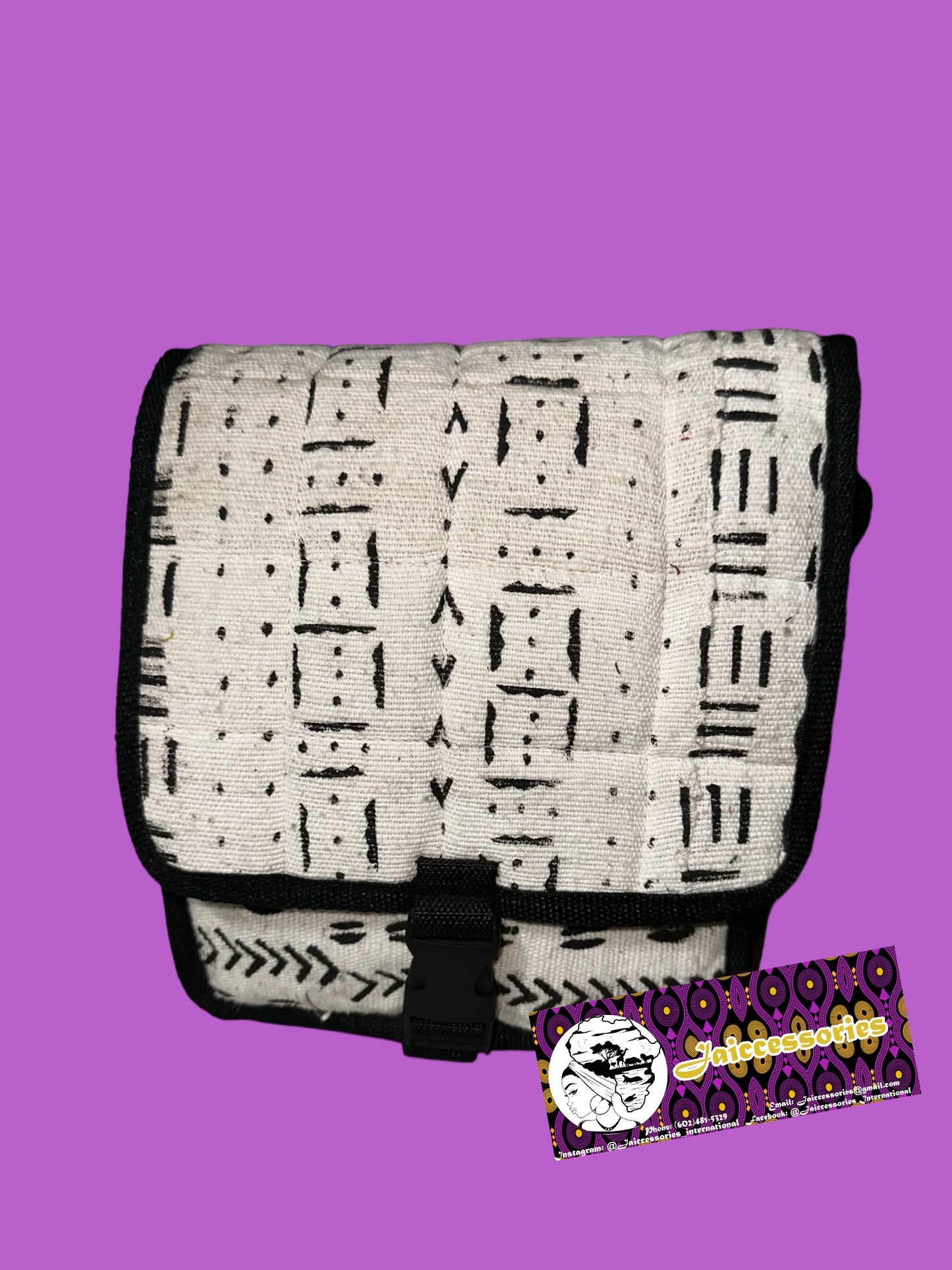 White Mud Cloth Messenger