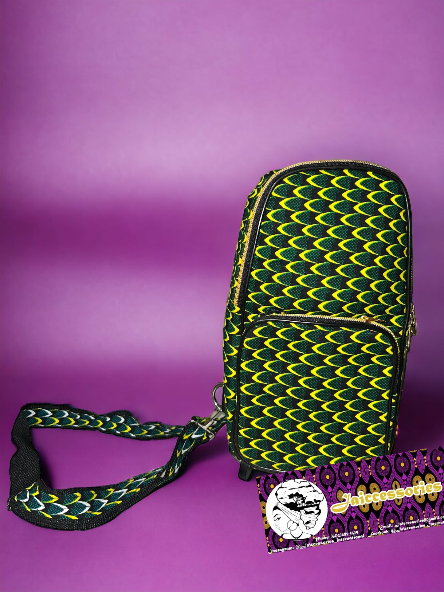 Sling Bag - Green & Yellow