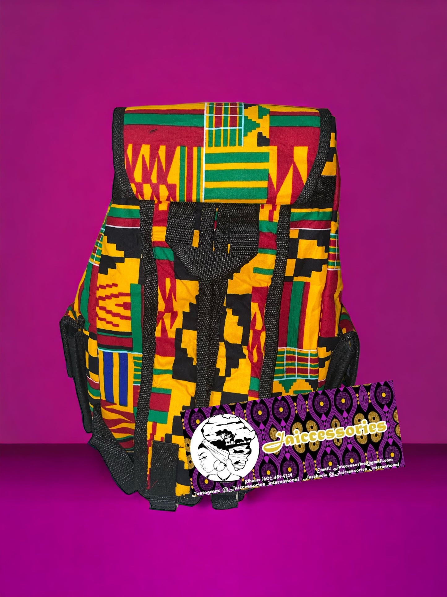 African Backpack Mini - Kente Mix