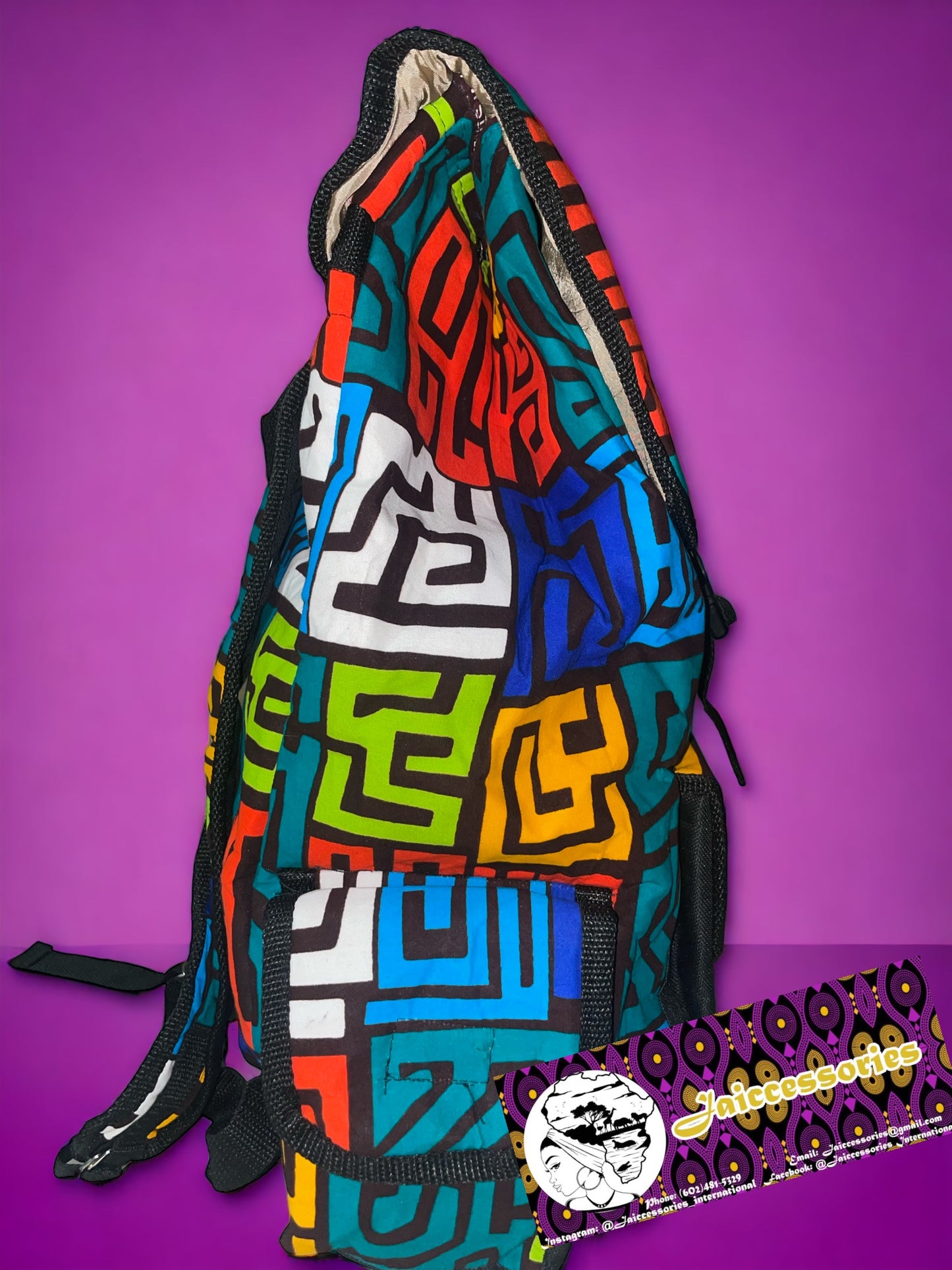 African Backpack - Kuba Inspired