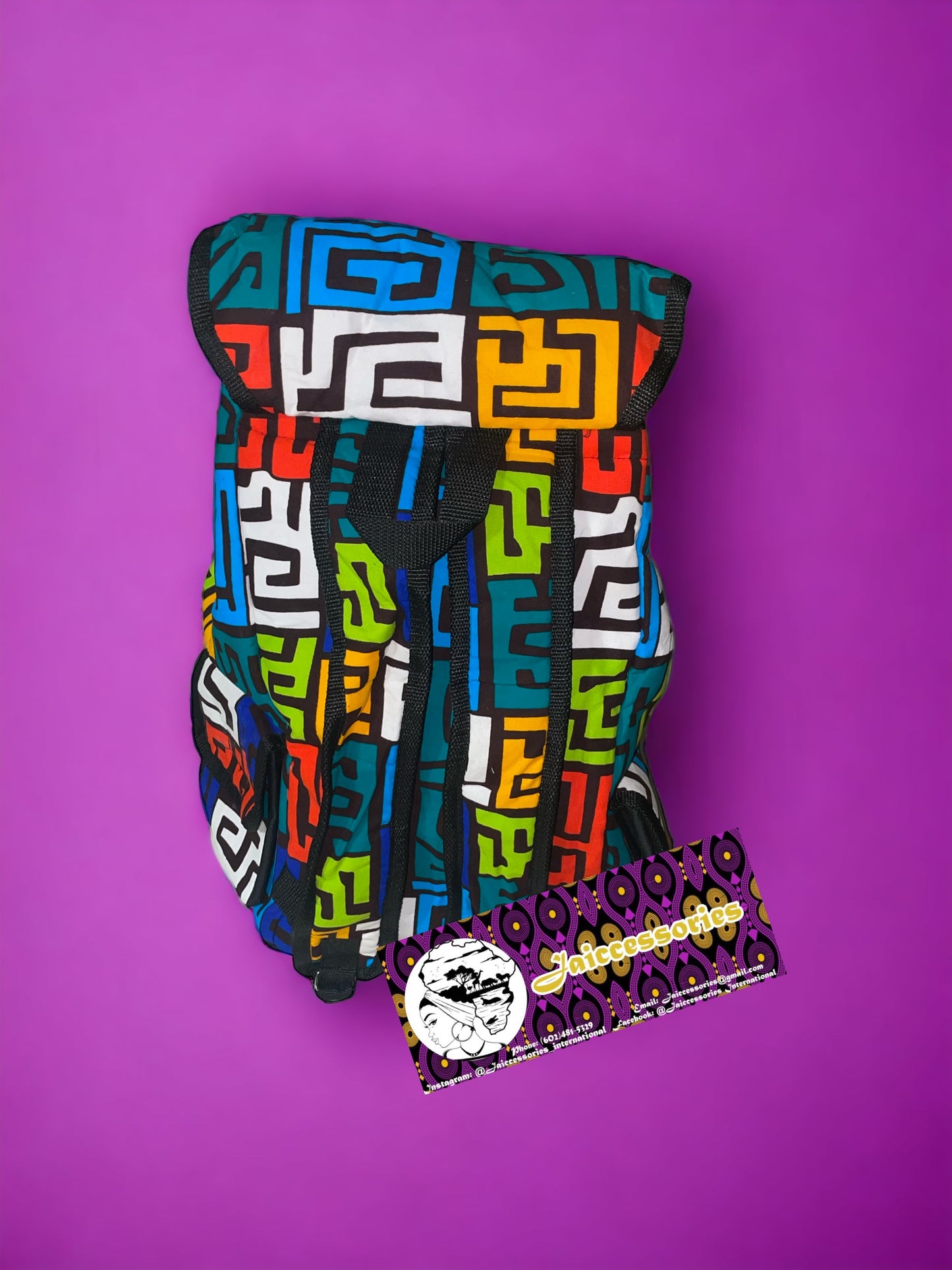 African Backpack - Kuba Inspired