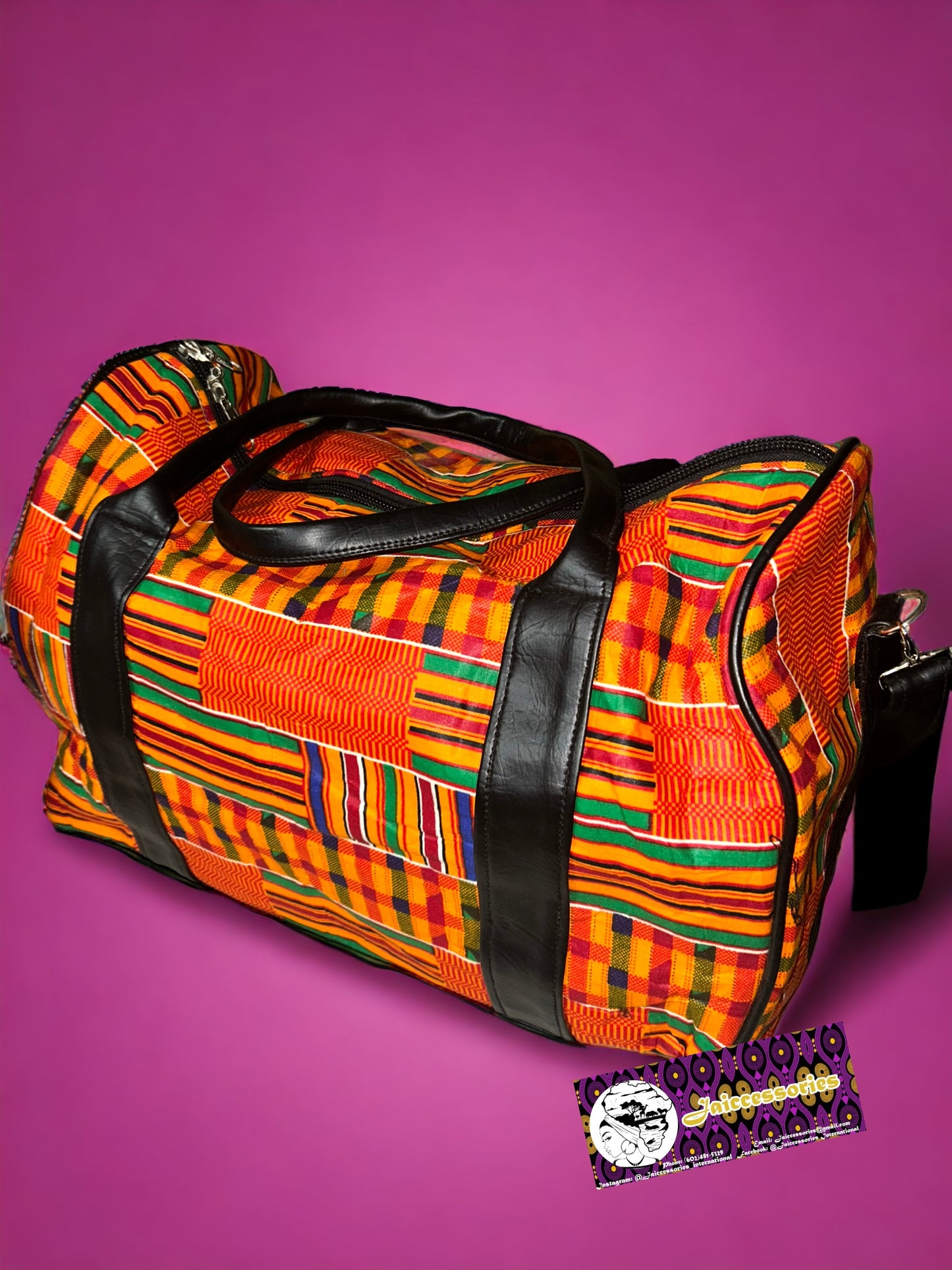 Travel Bag - Kente Orange