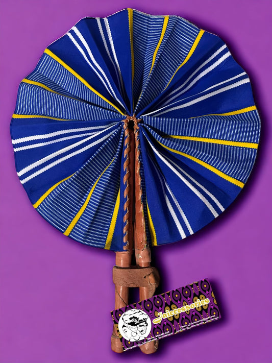 African Fan - Blue & Yellow