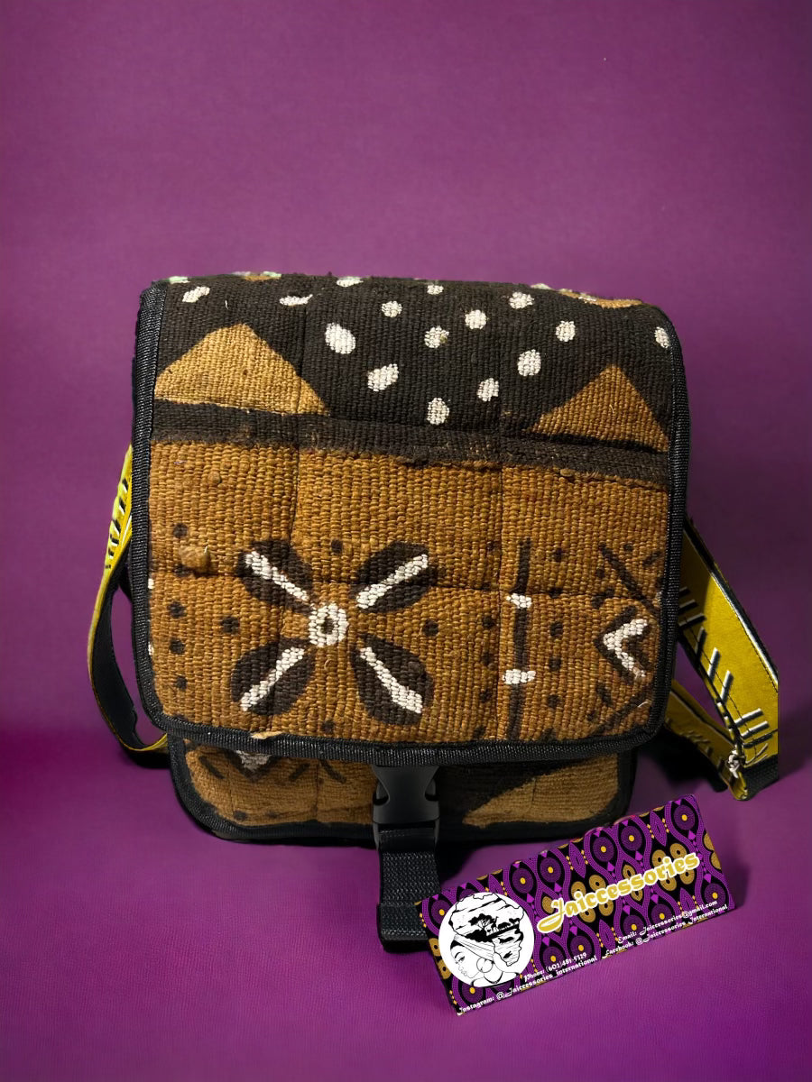 Mud Cloth Messenger Bag -