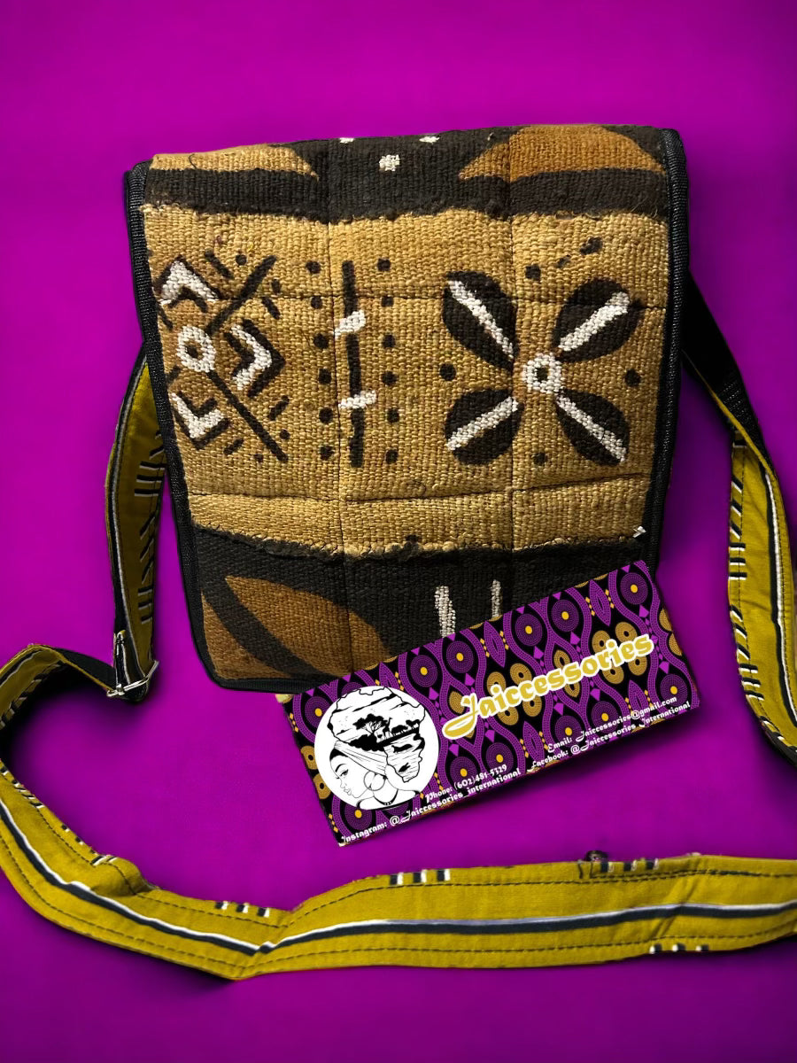 Mud Cloth Messenger Bag -