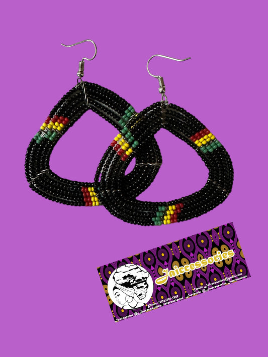 Maasai Beaded Earrings - Multi Color Earrings (Variant 2)