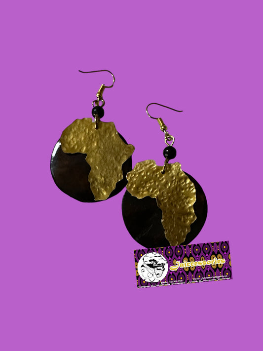 Africa and Wood Earrings