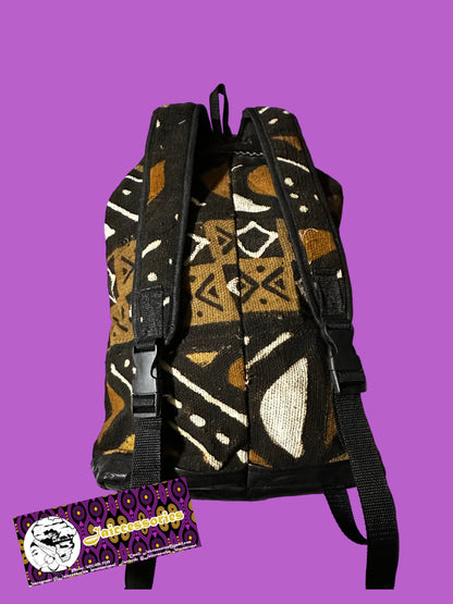 Mud Cloth African Mask Backpack