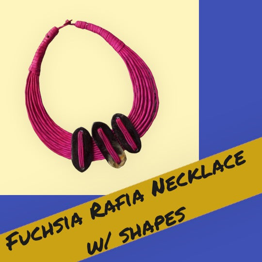 Rafia Necklaces With Shapes