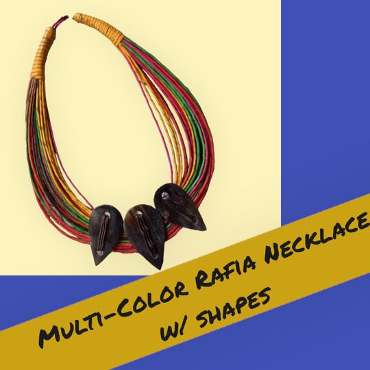 Rafia Necklaces With Shapes