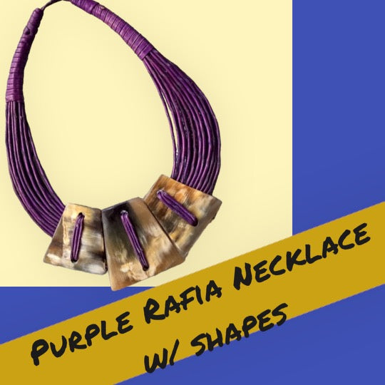 Rafia Necklaces With Shapes