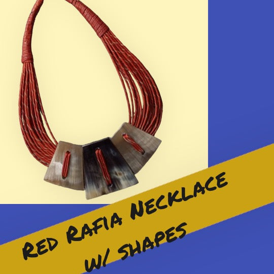 Rafia Necklaces With Shapes